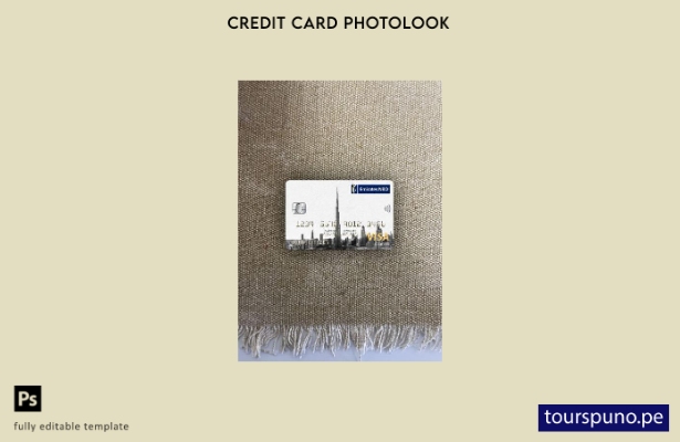 listo para imprimir plantilla frontal de aspecto fotográfico clásico de visa ban